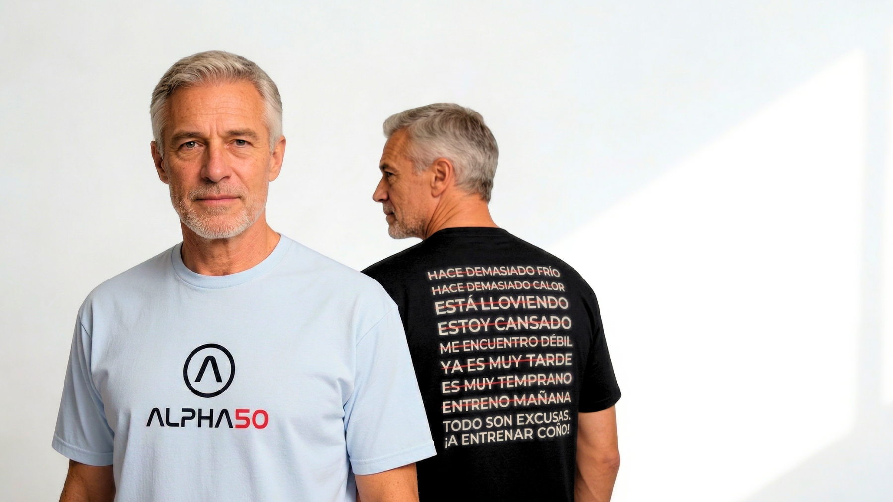 Hombres con camiseta Alpha50